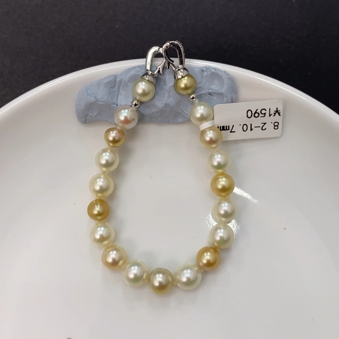 颈饰未镶嵌海水珍珠W****白金混彩手串8.2-10.7琴