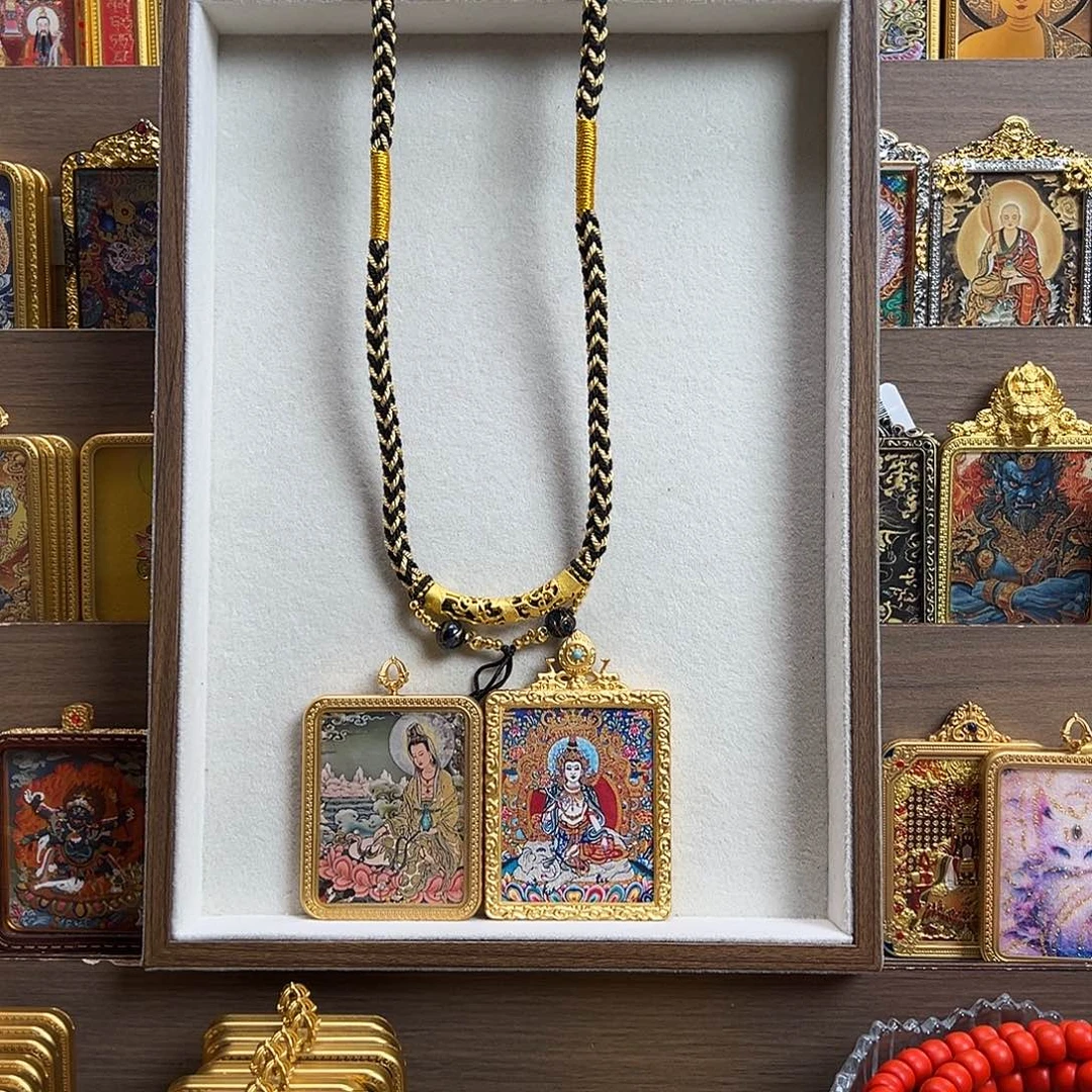 吊坠普贤菩萨 观音双面