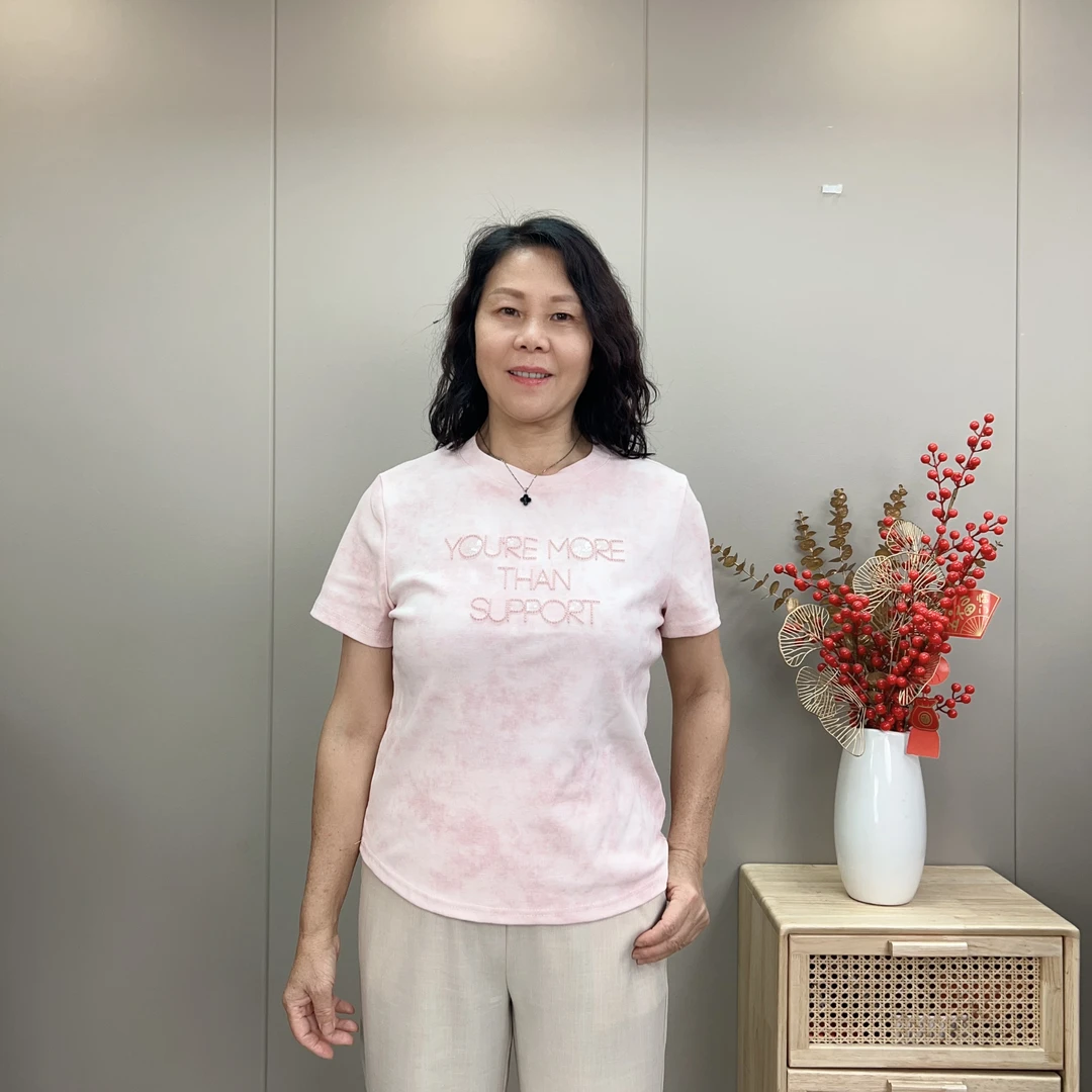 休闲风短袖街头风扎染T恤白色休闲女款户外印花运动夏季圆领