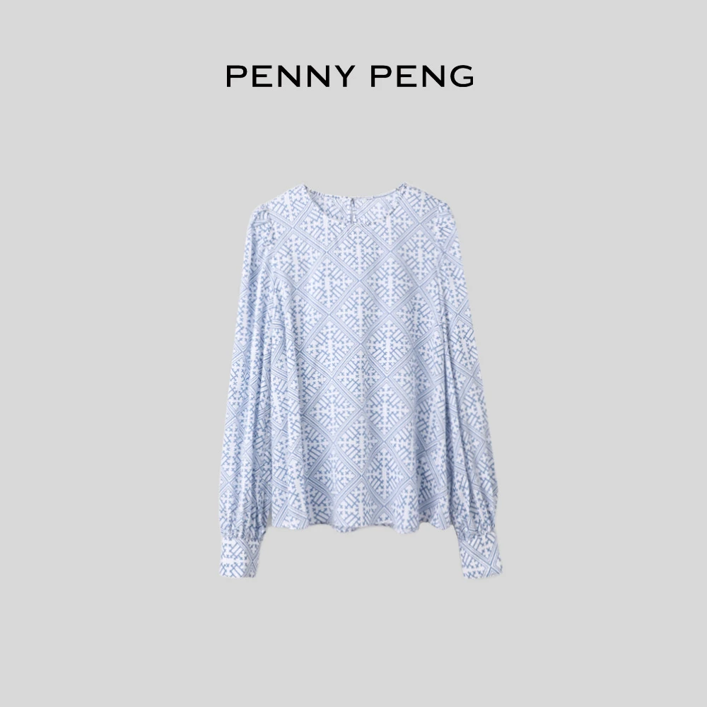 PENNYPENG线条艺术夏季新款纯棉舒适百搭气质洋气休闲长袖衬衫