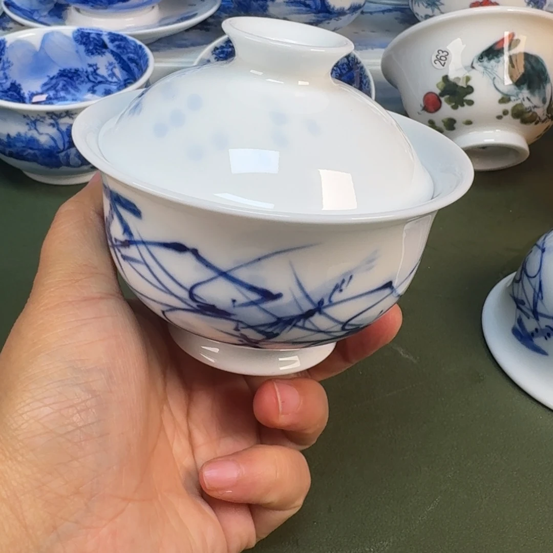 陶瓷景德镇纯手绘茶具圆圆280