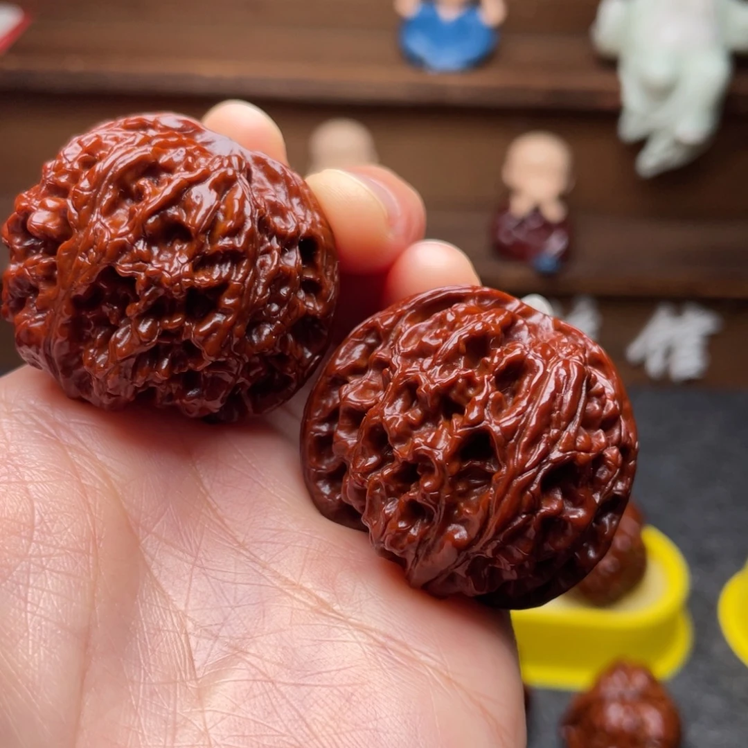 文玩核桃吊坠文玩核桃 手把件 苹果圆 41