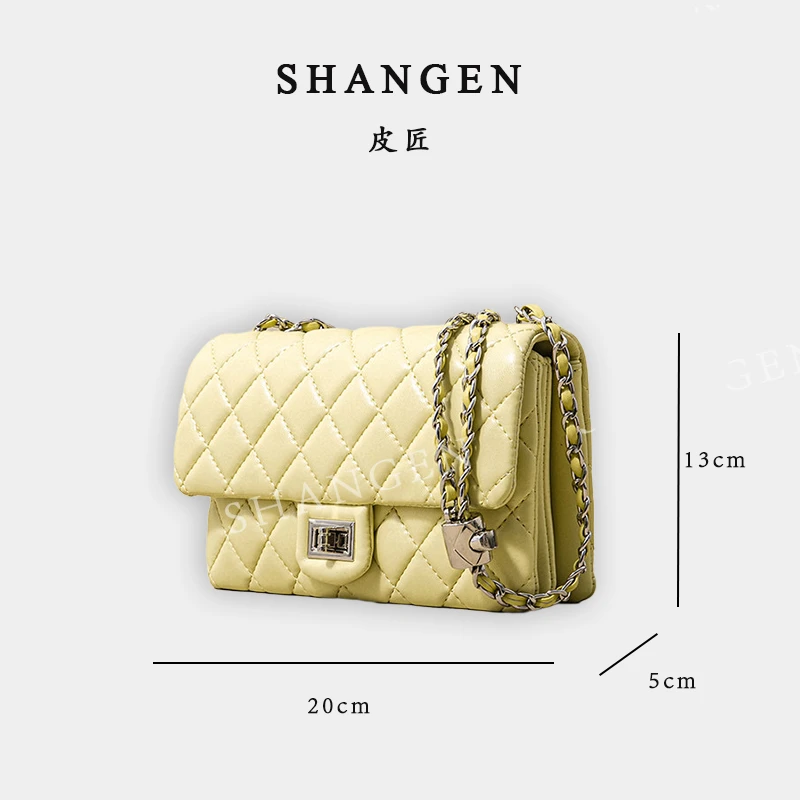 【尚恩CC】SK-92630-黄色-轻奢时尚女士新款单肩斜挎包