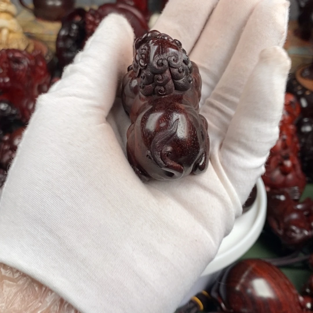 玩***物小叶紫檀湘工石争