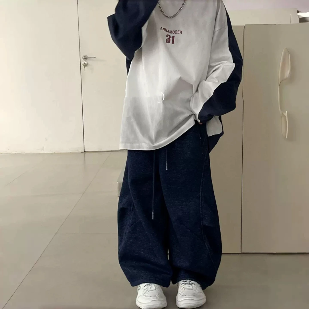 【米果裤子】蒙蒙潮童街头潮酷风休闲裤2025秋季新款男童纯色宽松裤