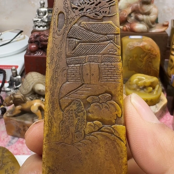 兰***海昌化石印石手工制作手工制作