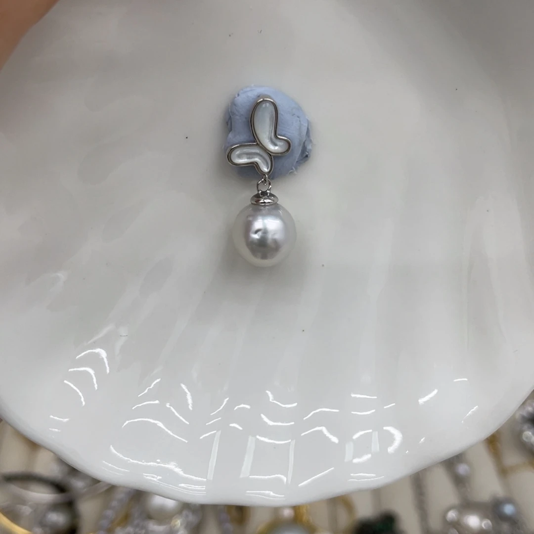 海水珍珠颈饰银S925镶嵌