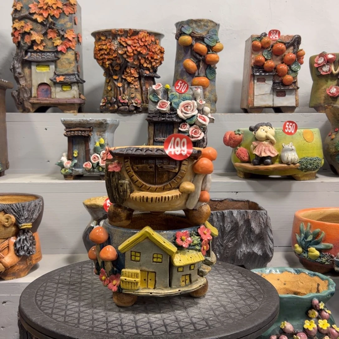 微瑕499 号陶然花器手工花盆