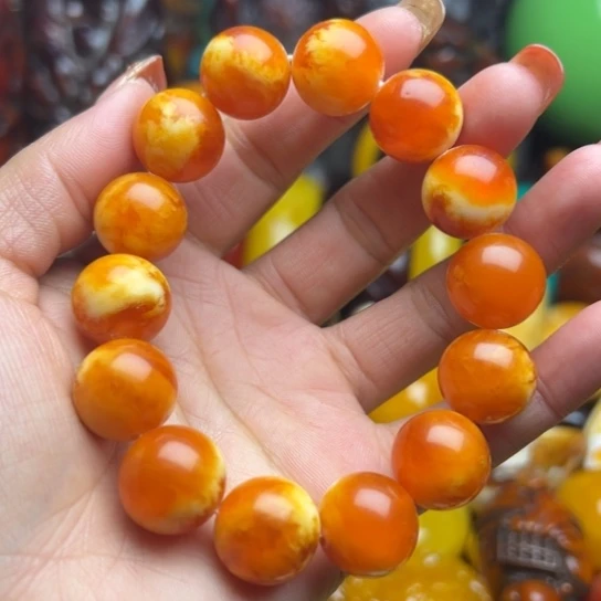 琥珀手串未镶嵌蜜蜡