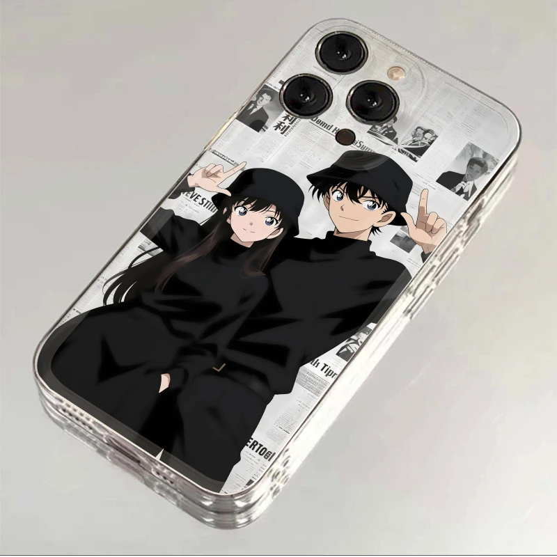 黑衣报纸新兰太空壳适用iphone16Pro手机壳华为P70vivo透明小米15