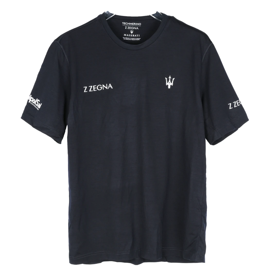 杰尼亚ZEGNA 玛莎拉蒂联名男士短袖羊毛T恤 VM390ZZB650B09