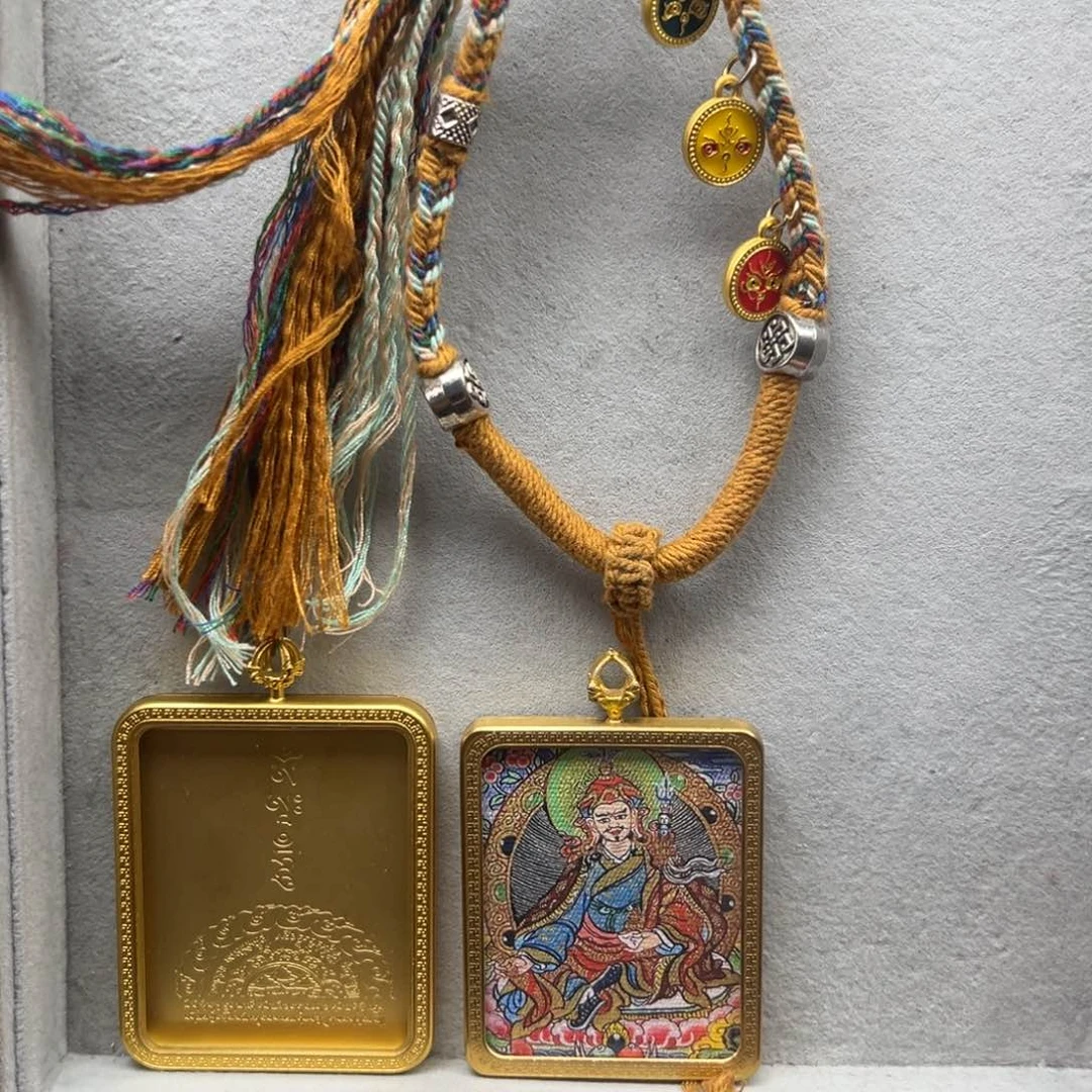 吊坠珠****）铜单面莲花生绳子1