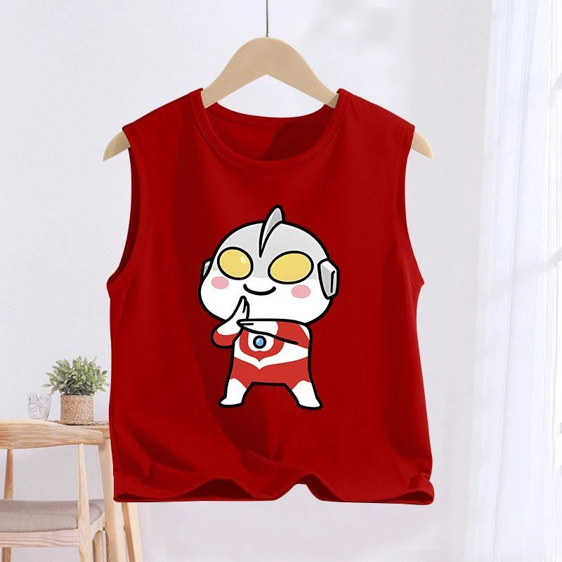 宝宝卡通背心2025夏款纯棉透气无袖上衣男女童洋气打底衫上衣