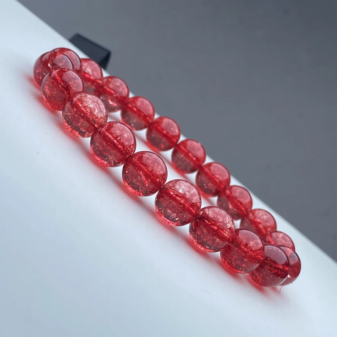 SJ-059号高品质红色10mm手链多样性发一件