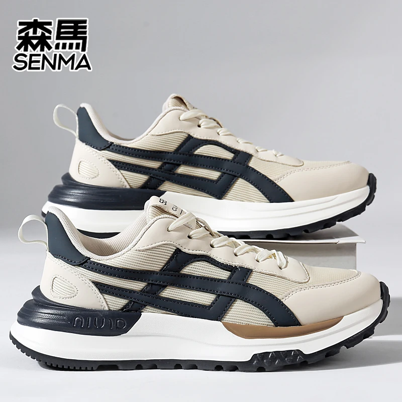 森马男鞋秋季透气网面潮牌休闲跑步鞋男女款软底百搭运动老爹潮鞋