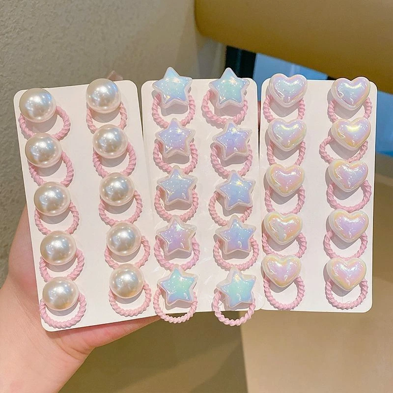 儿童甜美星星发圈不伤发头绳小女孩绑辫子橡皮筋头饰女童上学发饰