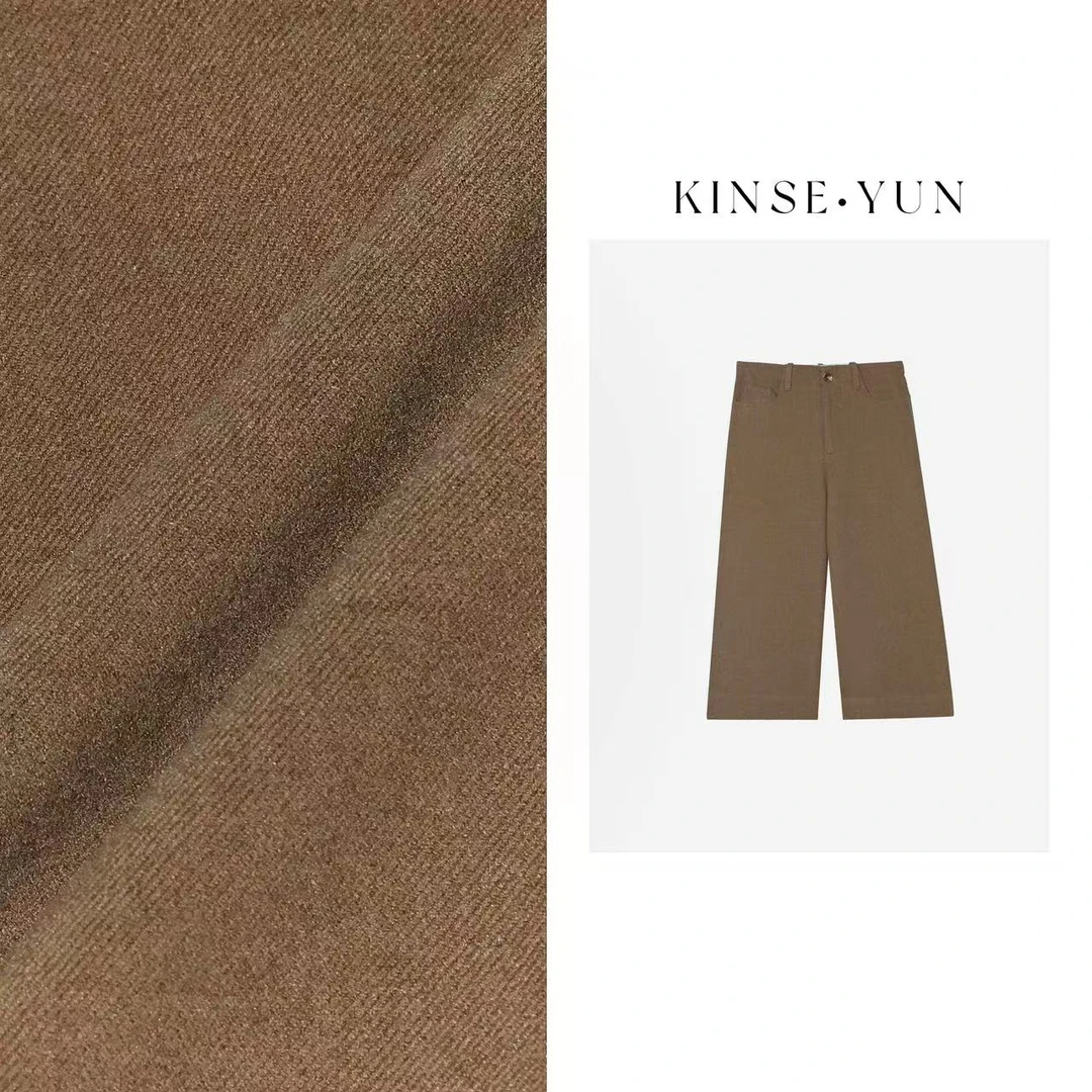 KINSE YUN『中标裤』高品质通搭高腰宽松直筒七分裤QD6337