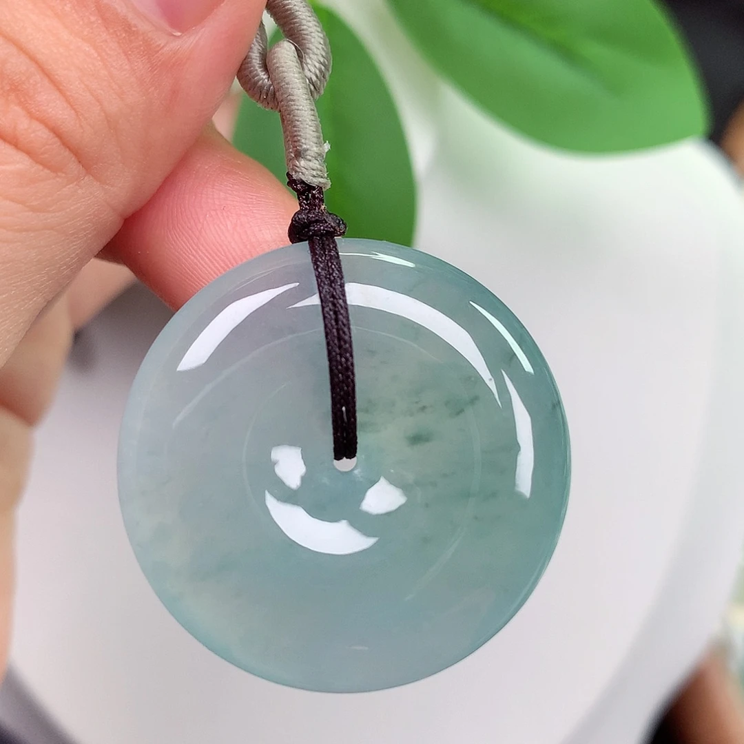 颈饰未镶嵌翡翠平安扣 31.1x6.5mm