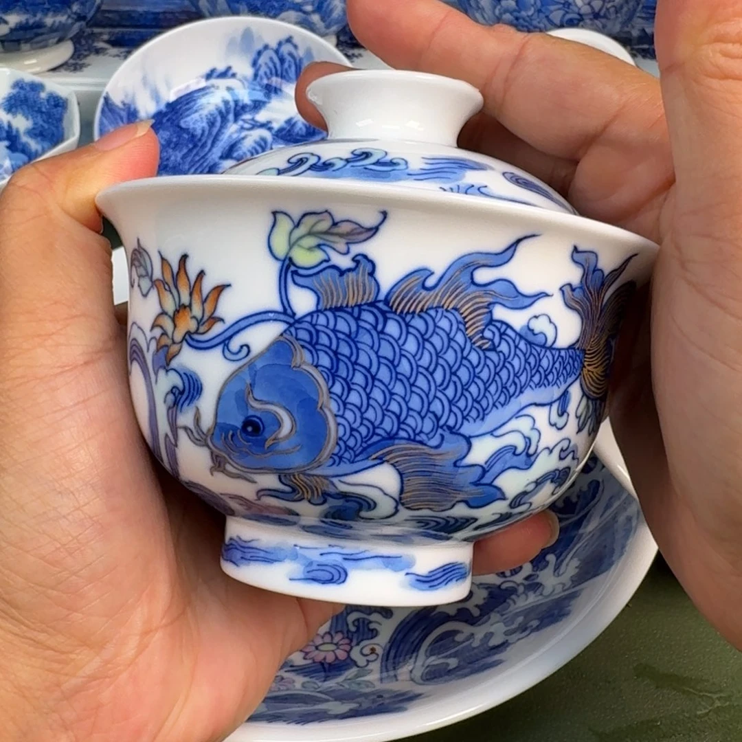 景德镇纯手绘茶具圆圆252
