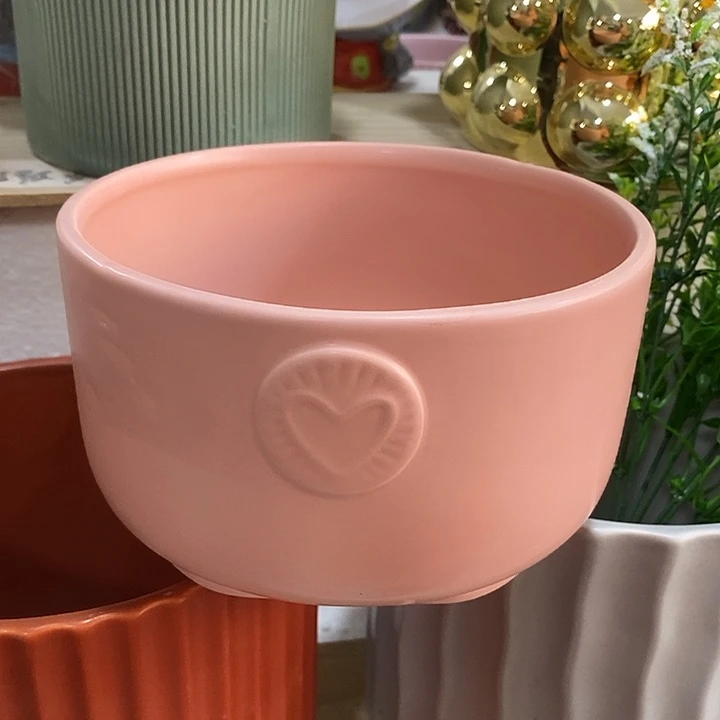 陶摆件陶盆有孔 瑕疵介意勿拍