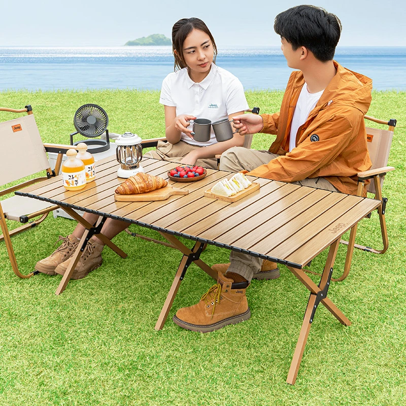 jeep野餐桌椅折叠户外露营便携轻便高颜值耐磨收纳套装野外椅桌子