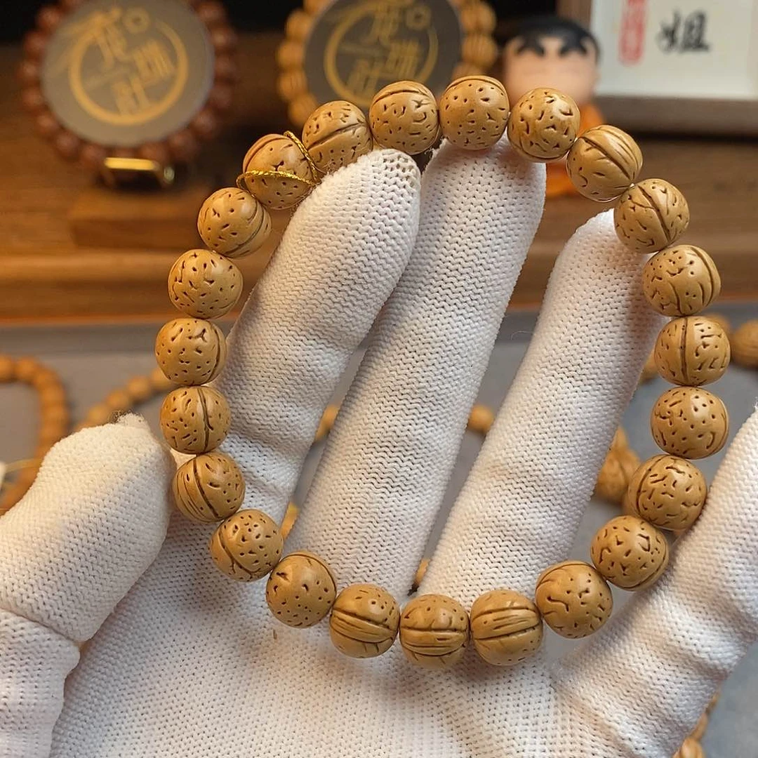 桃核手串布**卷小尺寸10单圈。抛光