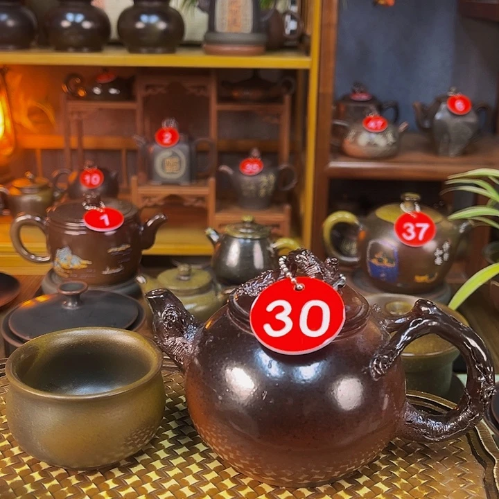 蛟龙精品柴烧仿生树叉西施200毫升一壶一杯