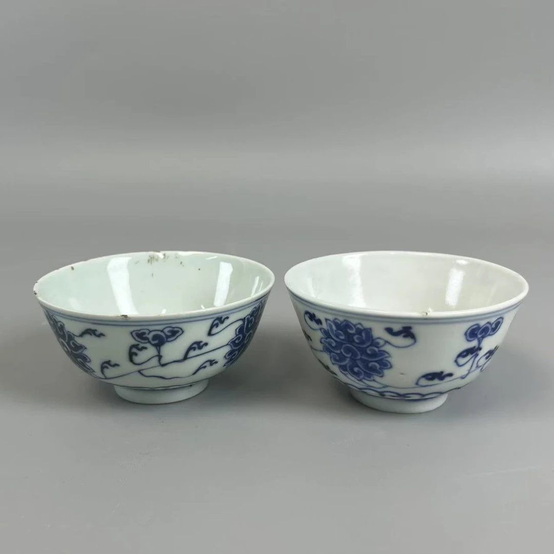 4170007光绪缠枝莲花卉茶园一对