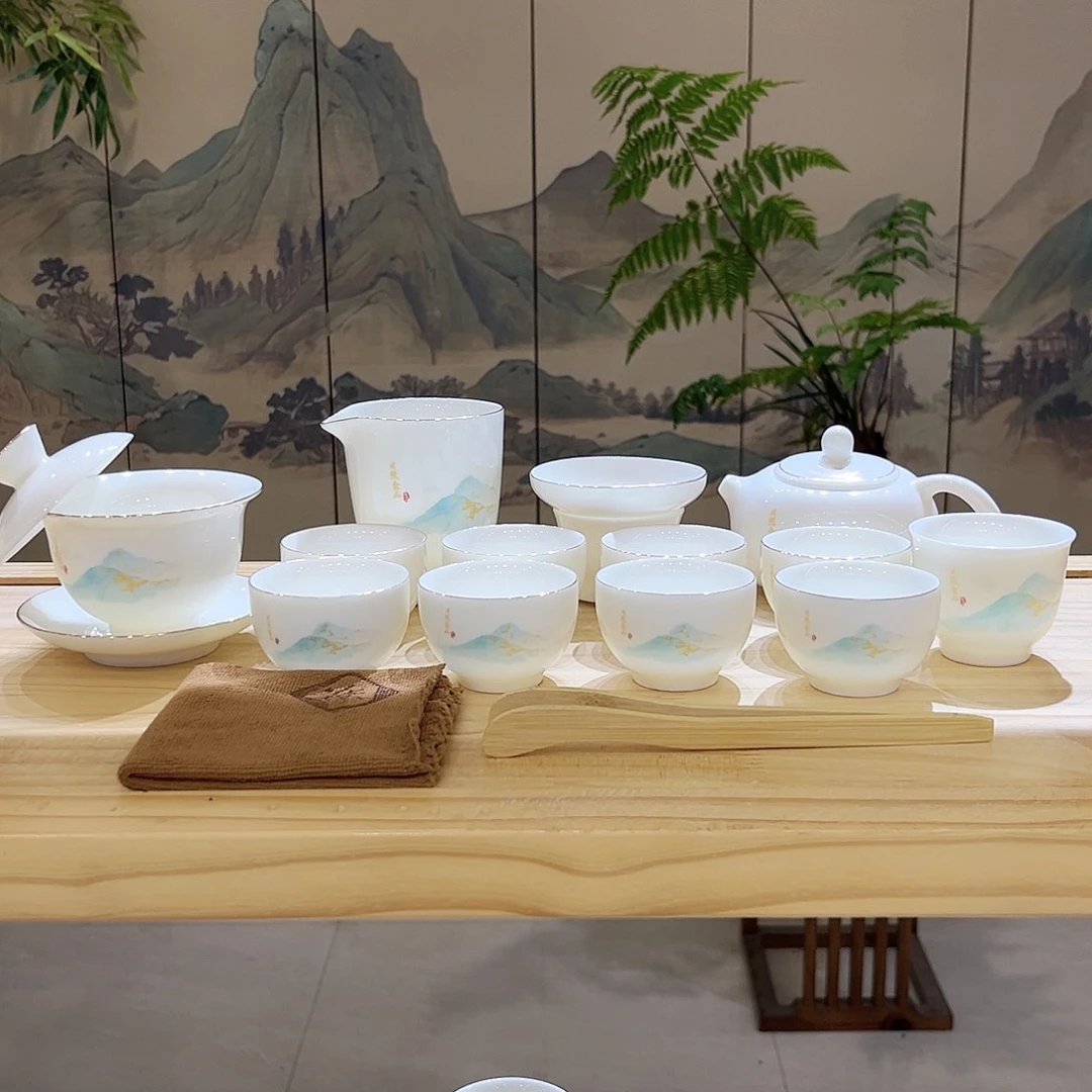 【都彩】日照金山羊脂玉瓷16头