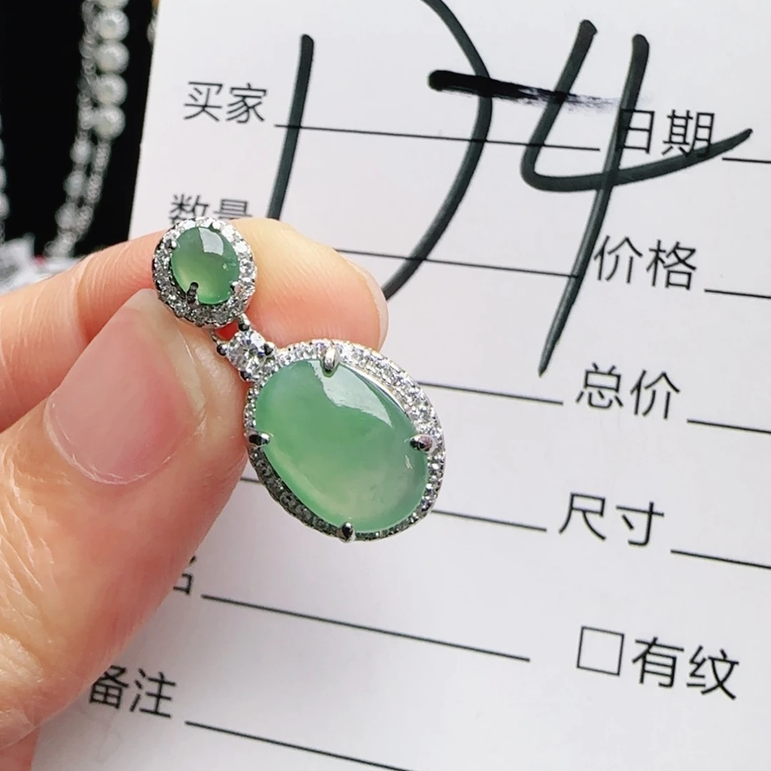 银S925镶嵌手链翡翠