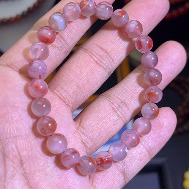 南红玛瑙未镶嵌手链8冰飘