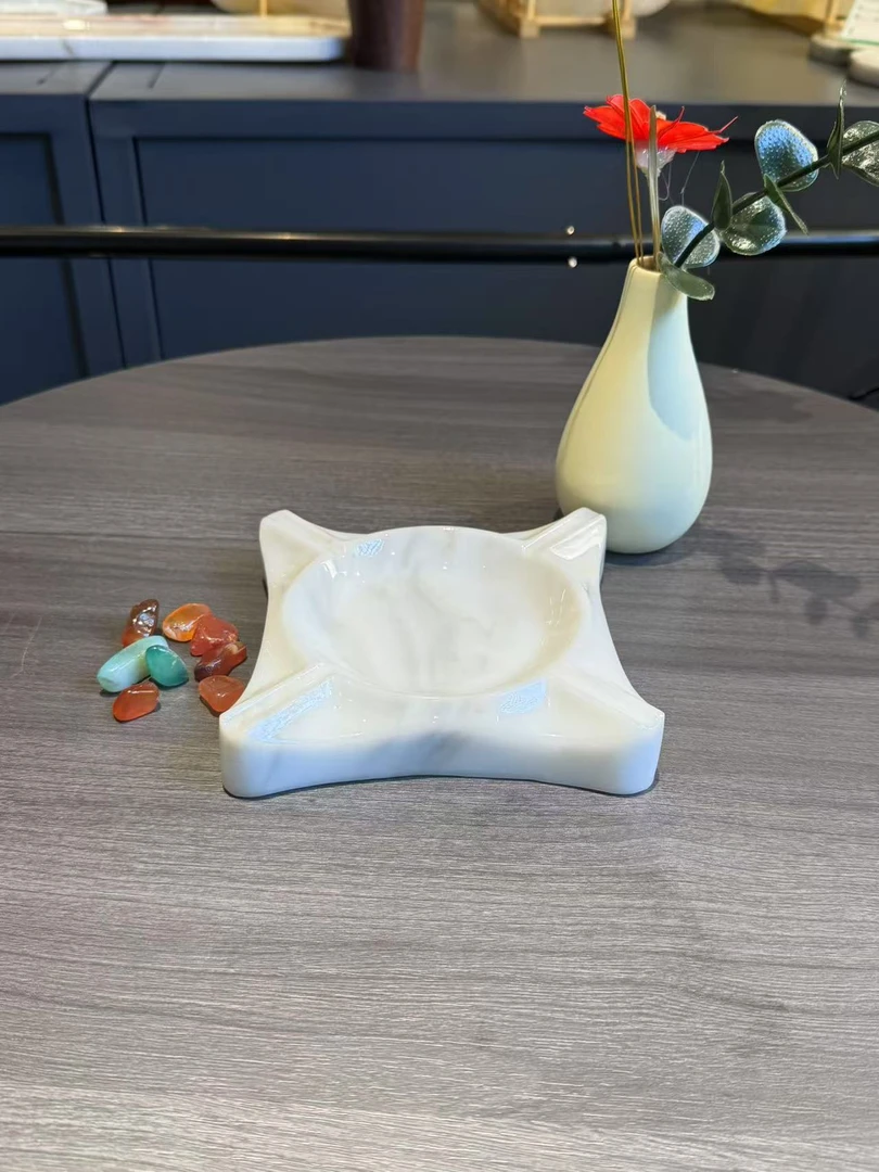 【鱼肚白】天然奢石烟灰缸