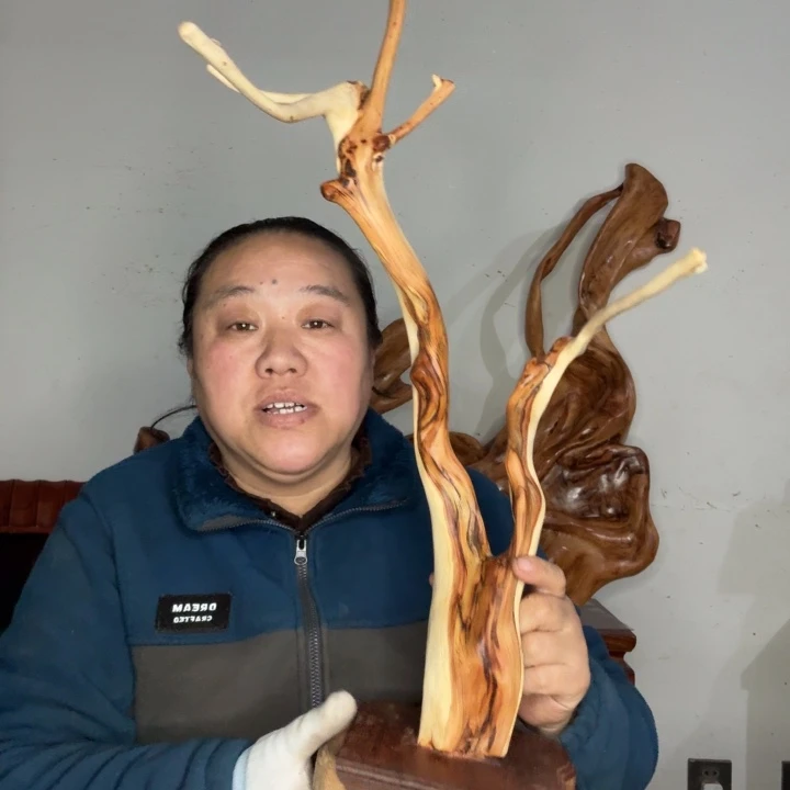 景***具柏木（崖柏）太行崖柏摆件上车