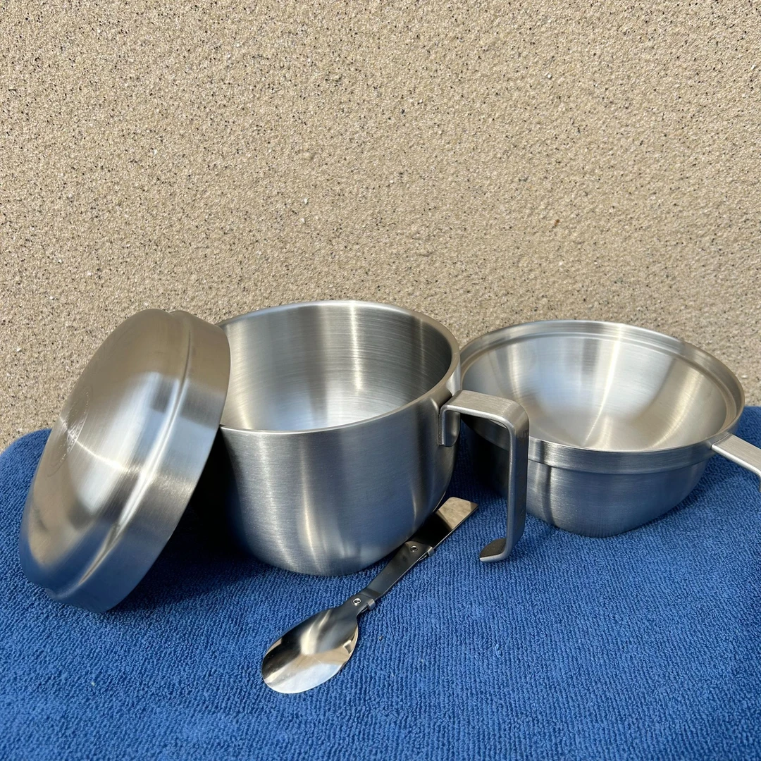 带盖子三合一不锈钢碗+勺汤