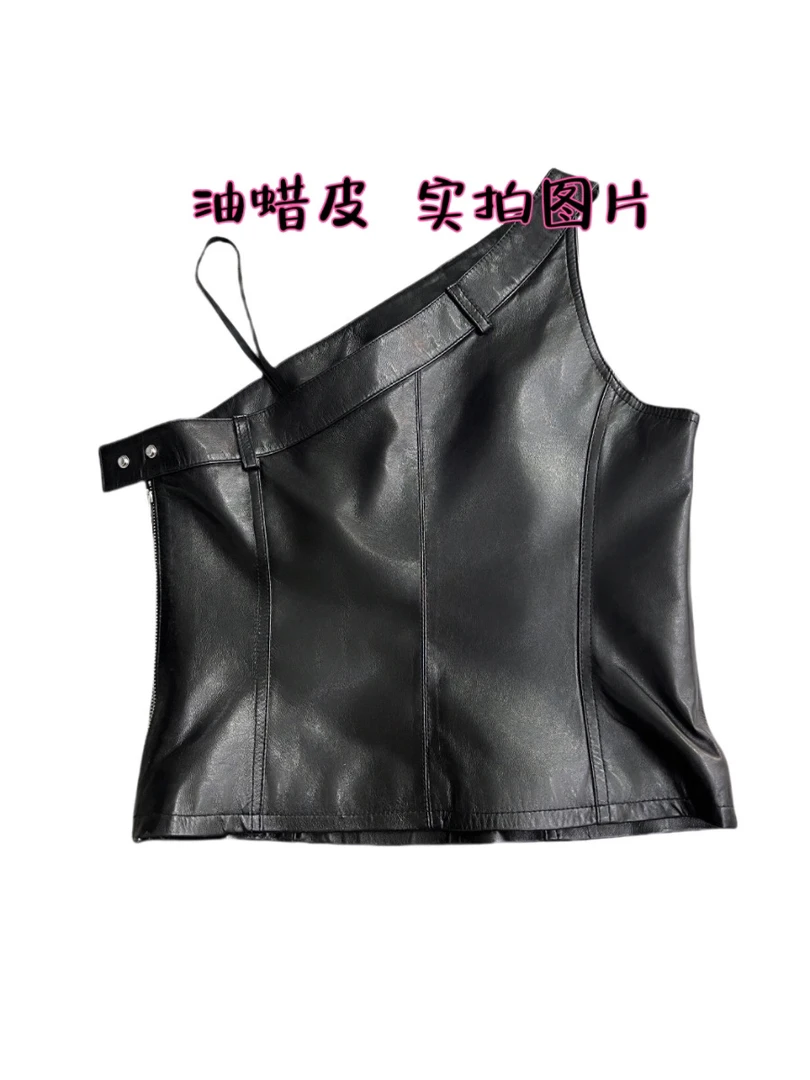 圆领法式漆皮皮衣常规款韩版春季不规则女装冬季ins