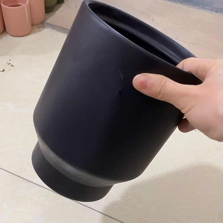 陶盆有孔 瑕疵针孔漏釉介意勿拍外口 16外高20