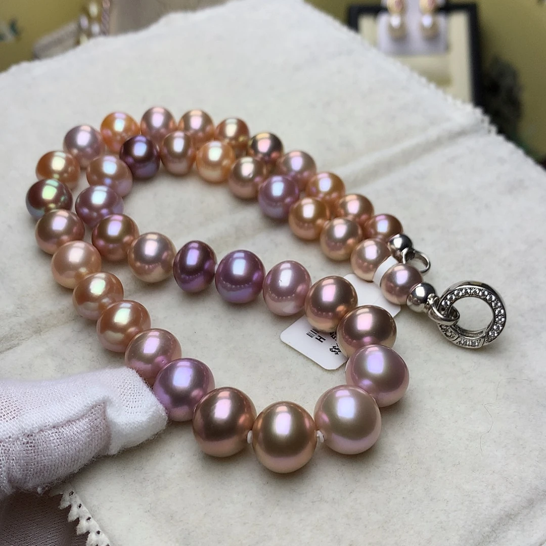 ****梨颈饰银S925镶嵌淡水珍珠