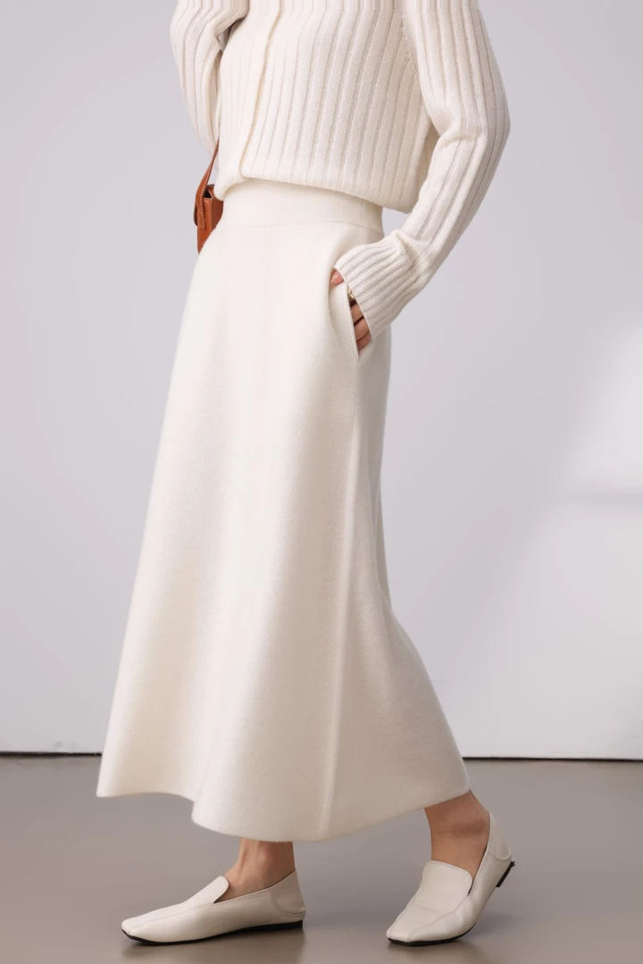 百搭厚款半身裙松紧带高腰气质中长款净版加厚