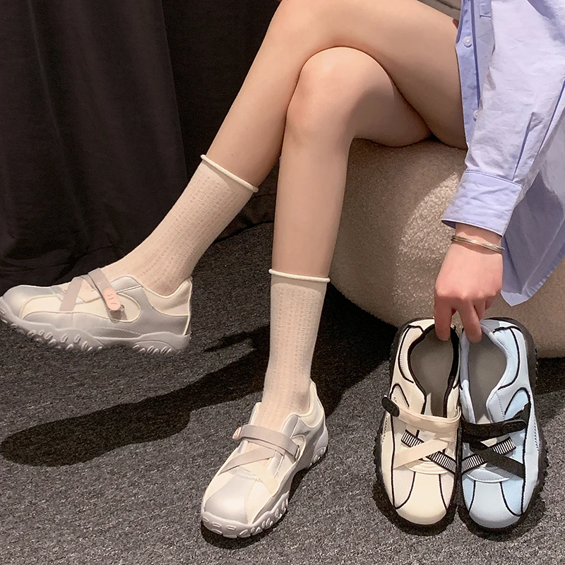 贾不假德训鞋女2025新款夏季流行超火百搭通勤透气增高轻便休闲鞋