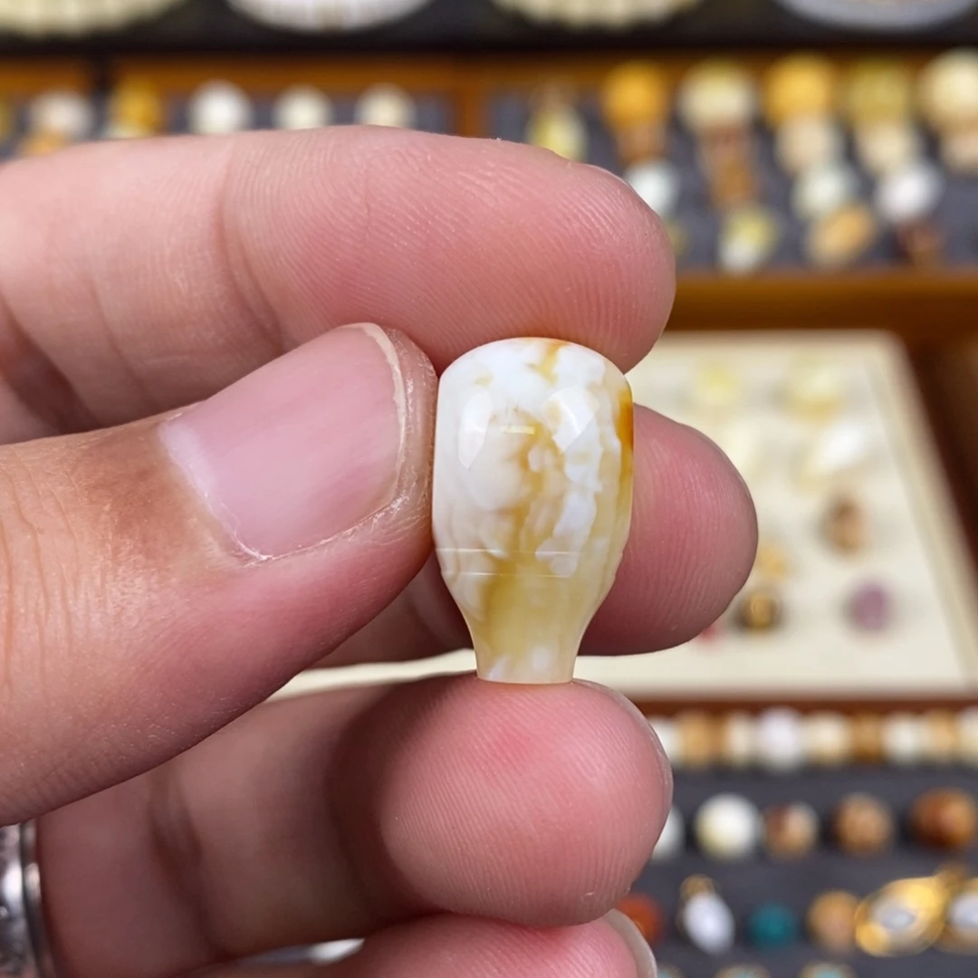 未镶嵌蜜蜡裸石配饰三通尺寸11.3