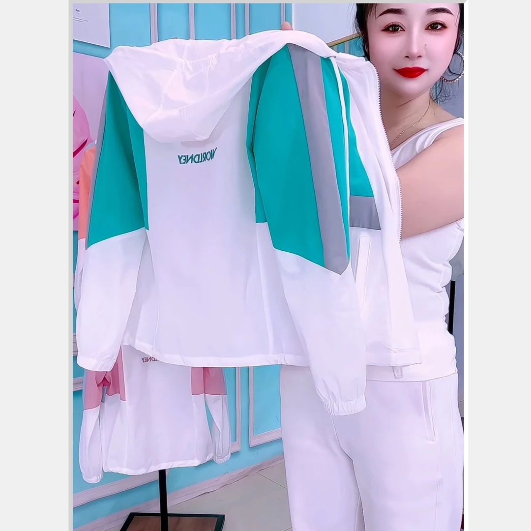 防晒衣女短款2025夏季新款薄款户外透气外套防晒服短外套时尚潮流