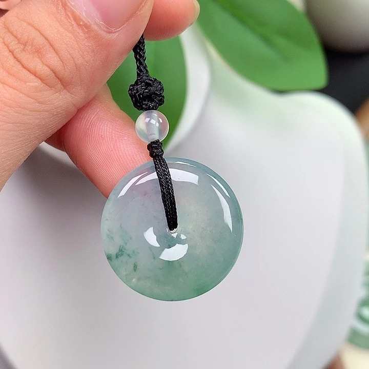 翡翠未镶嵌颈饰平安扣 22.4x4.2mm