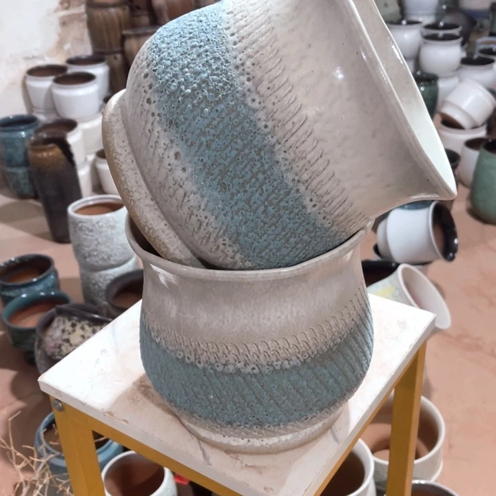 紫砂花盆口径21高度21两只正品