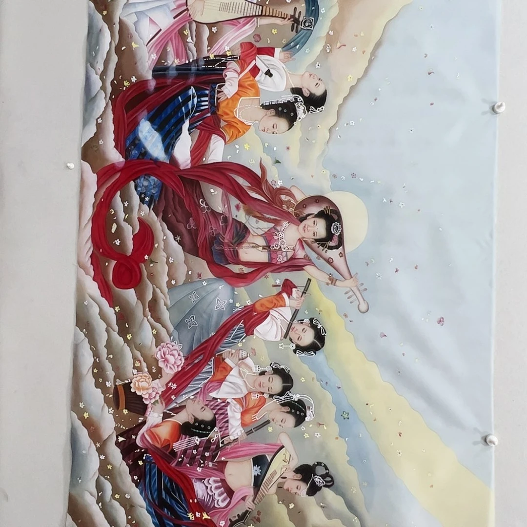 红***里国画精品工笔画人物