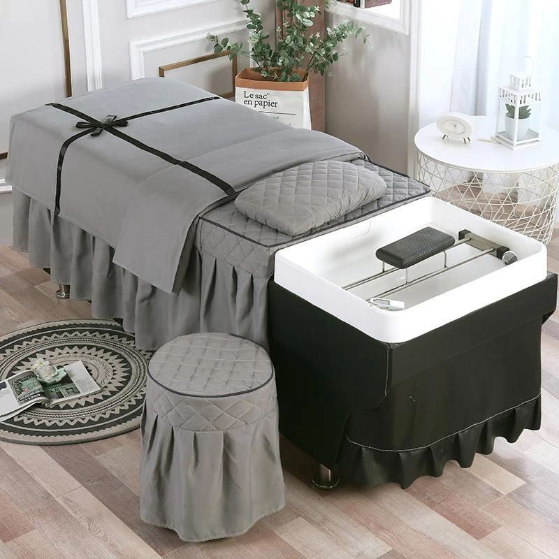 洗头床床罩美容床罩非全棉纯棉美容美发理发店防水床套冲头可定做