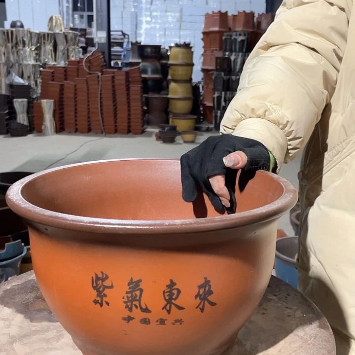 紫砂31紫气东来花盆