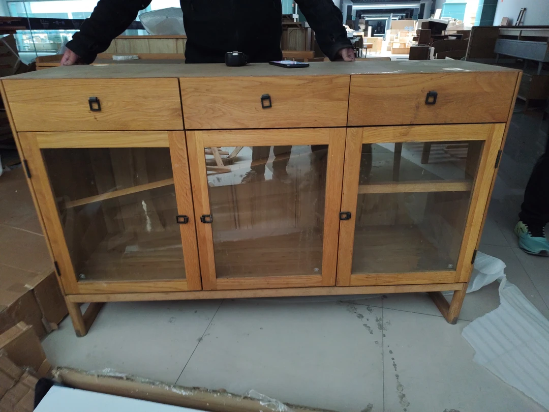 餐边柜 橡木 135*40*85 瑕疵无售后 yh77