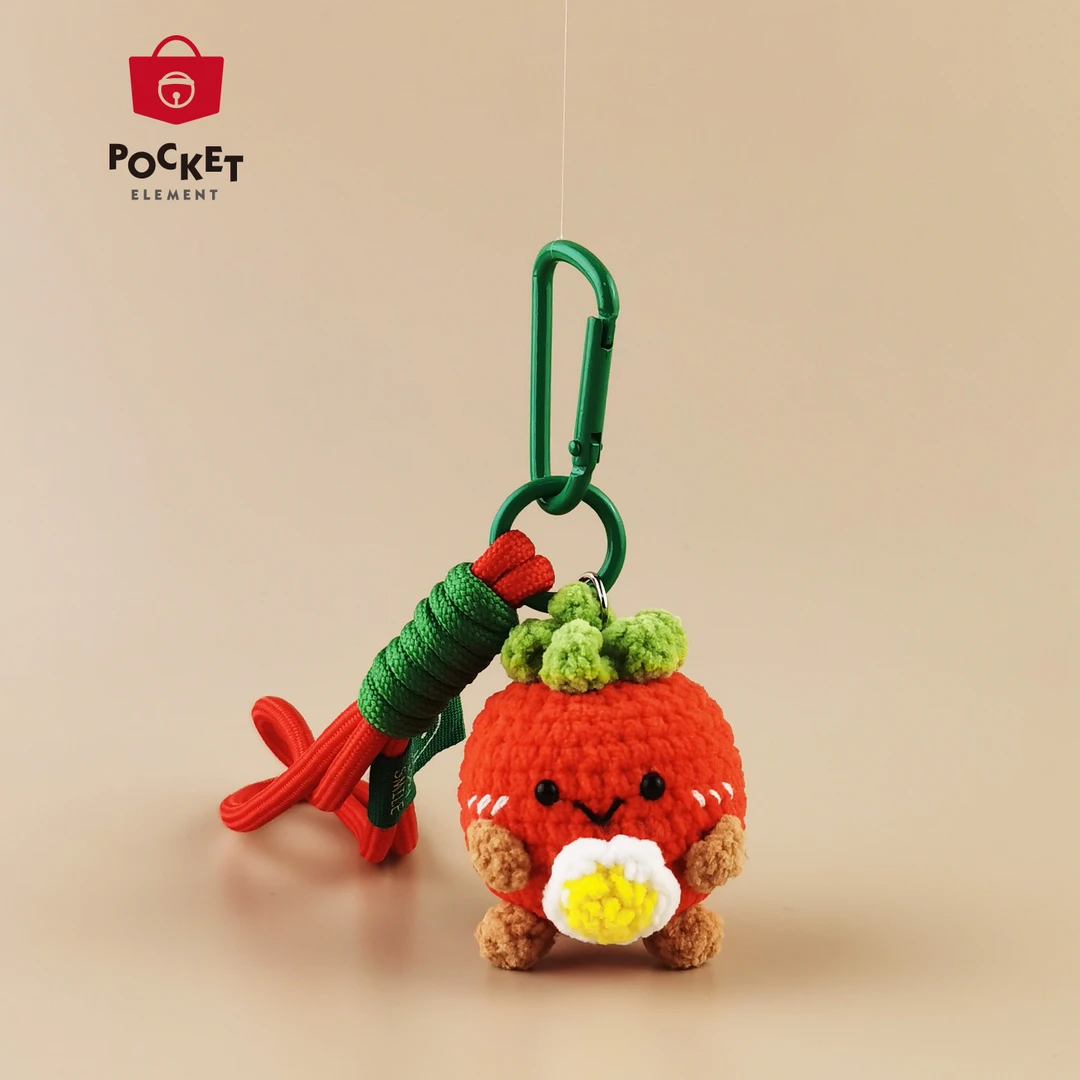 Pocket 可爱番茄鸡蛋玩偶包包挂件钥匙扣挂件小众轻奢小礼物