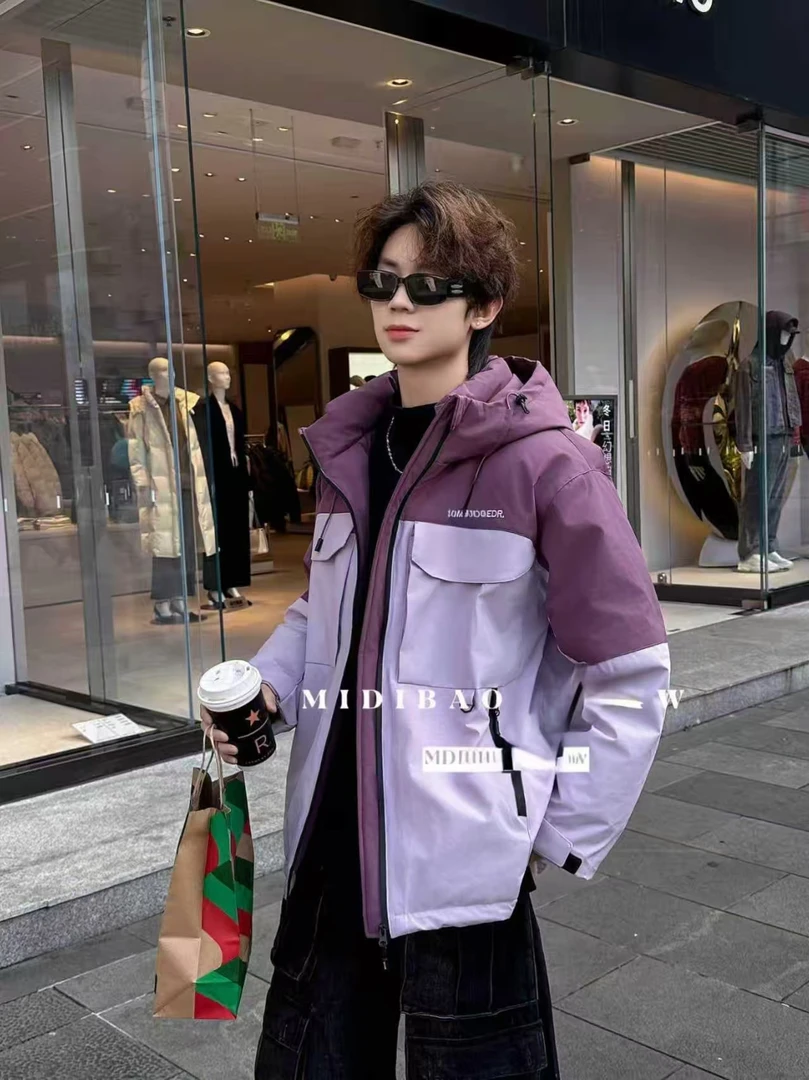 2025新款羽绒服青少年男女同款加厚连帽羽绒服