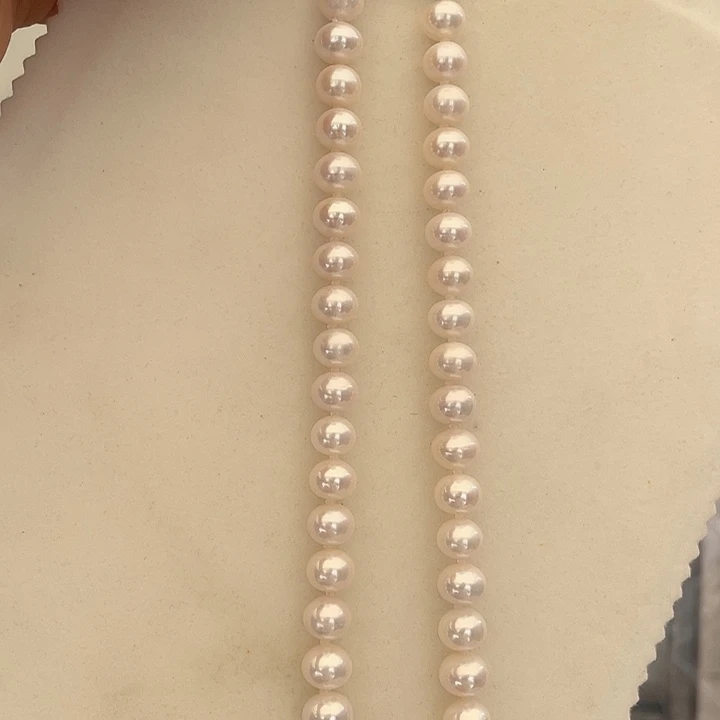 淡水珍珠银S925镶嵌颈饰10-11